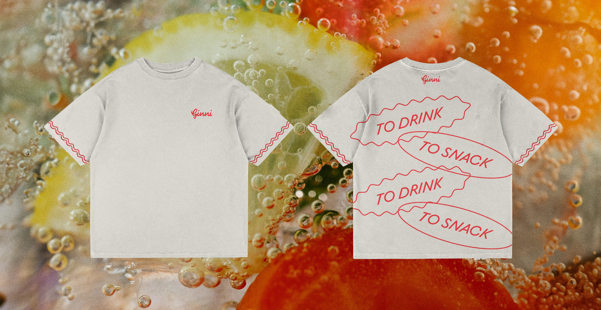 Ginni - Back and front t-shirt with Ginni's logo